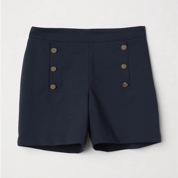 H&M Pants - H&M Blue High Waist Shorts